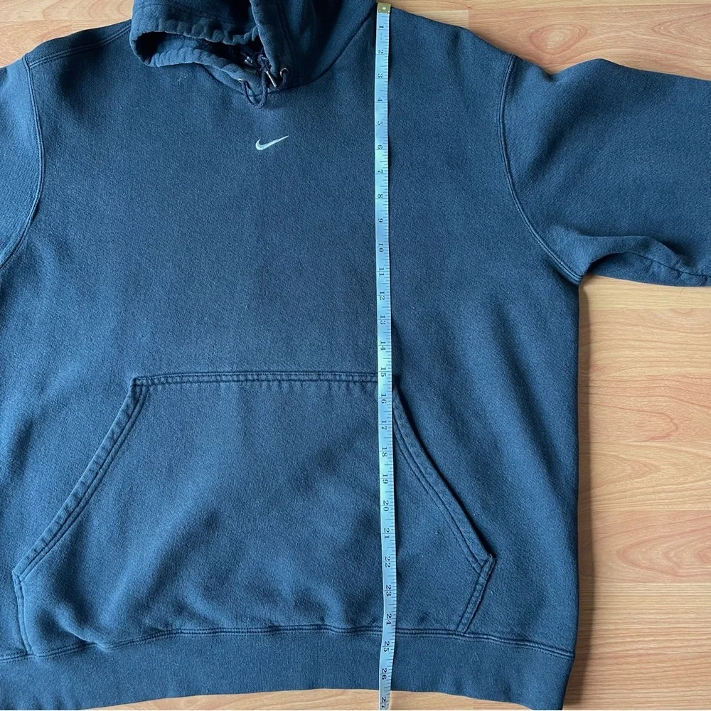 Vintage Nike Center Swoosh Black & White Sweatshirt Hoodie Size Large - Picture 4 of 11